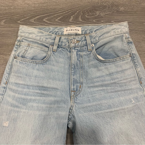 SLVRLAKE Sophie Crop Organic Mid-Rise Love Song Straight Leg Denim Jeans - Picture 4 of 9